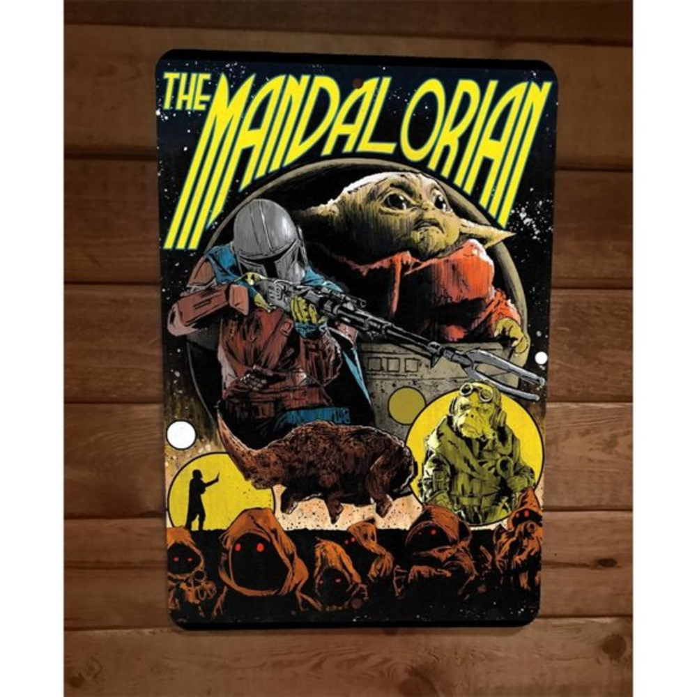 The Mandalorian Artworks 8x12‎ Metal Wall Sign Poster Star Wars